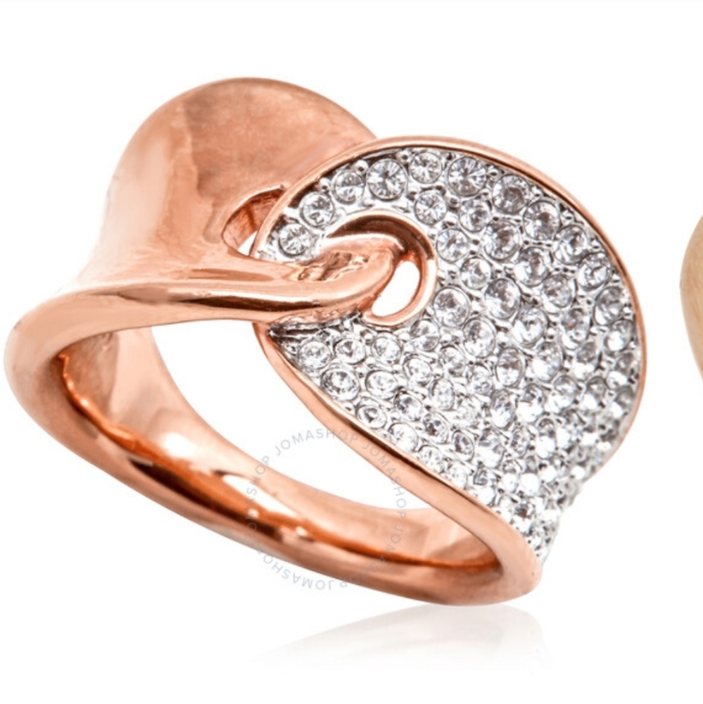 Swarovski Guardian Ladies Rose Gold Plated White Ring Size50 (US 5)